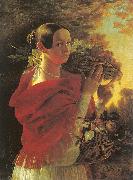 Ivan Khrutsky Young Woman with a Basket China oil painting reproduction